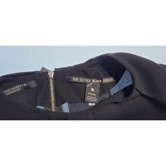 SCOTCH & SODA Maison Black Dress Size 4 Petite The Little Black Dress Midi - Picture 6 of 16